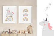 Unicorns in the garden kids clipart, a Decorative Illustration by Leysan Shayak (Thumbnail 3 of 14)