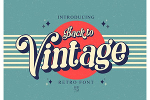Back To Vintage | Retro Vintage Font