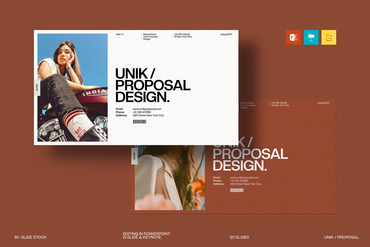 UNIK/ Proposal Presentation Template, a Presentation Template by SlideStock (Photo 3 of 10)