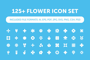 125 Flower Icon Set