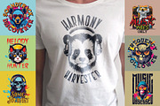 39 Musical T-shirts BUNDLE, an Illustration by VozzyStock (Thumbnail 5 of 9)