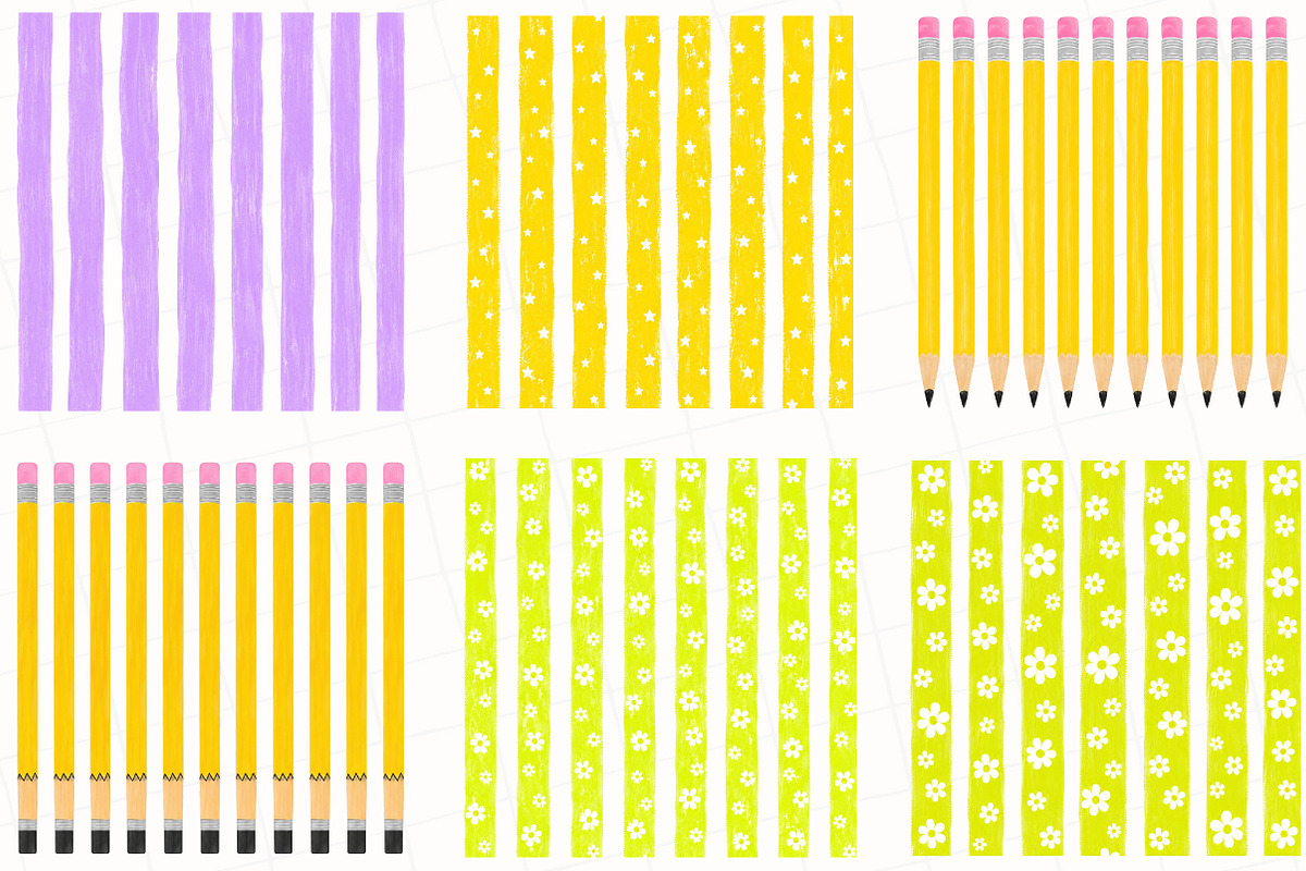 Preppy Striped Teacher PNG Bundle, a Seasonal Illustration by OK Design (Photo 3 of 6)