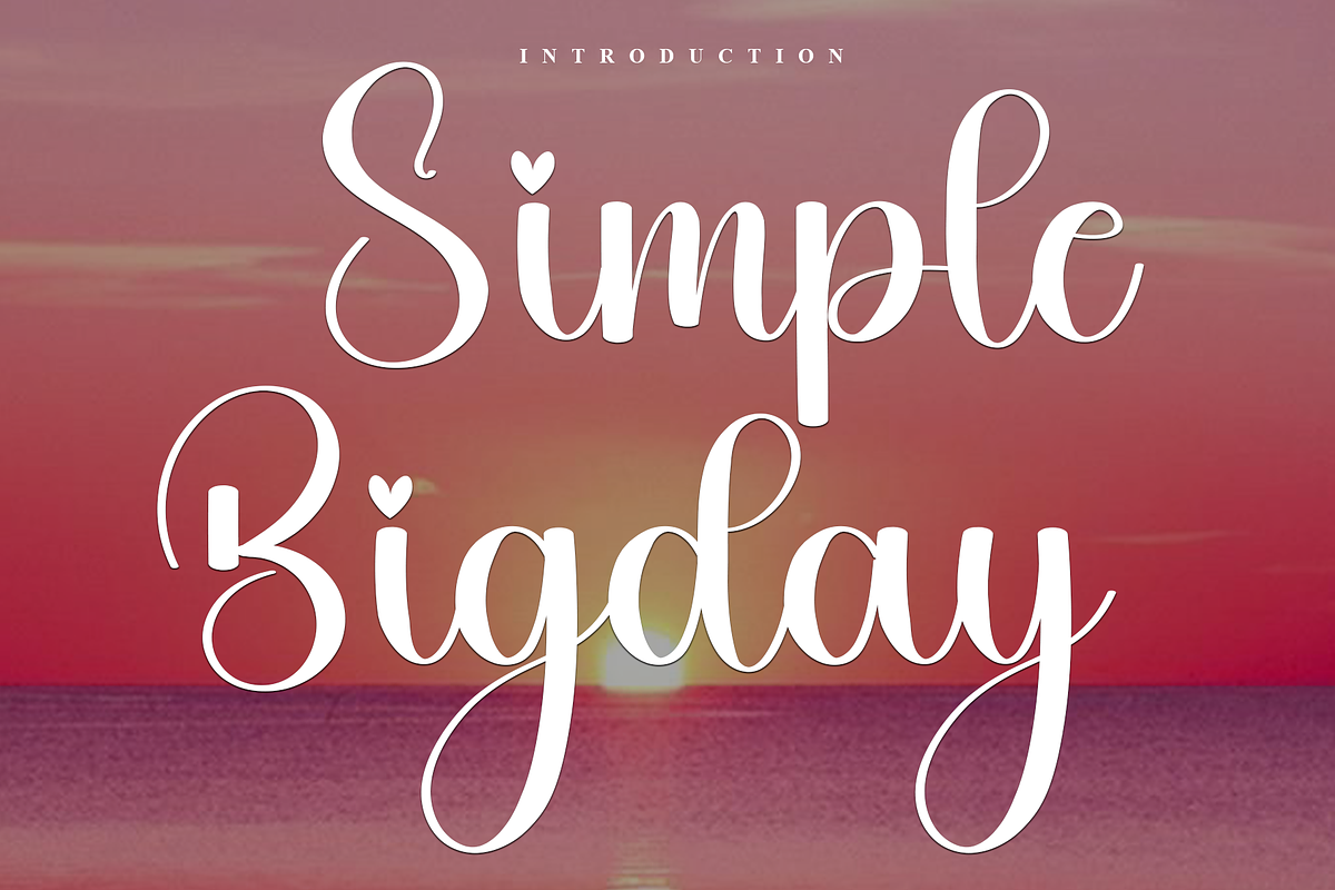 Simple Bigday, a Handwritten Font by FreshTypeINK (Photo 1 of 8)