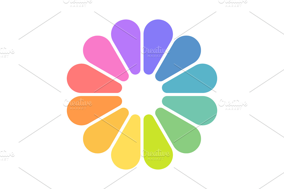 Flower petal circle diagram, an Object Graphic by Elena Pimukova (Photo 9 of 9)