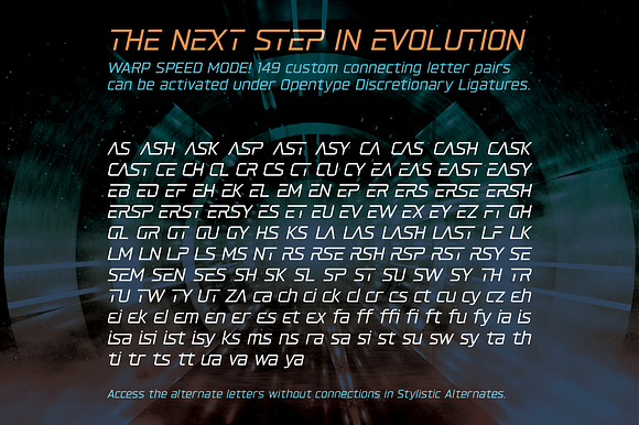 Hyperspace Race Italic sci-fi font preview 7