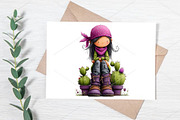 Whimsical Summer Western Girl Clipar, a Seasonal Illustration by Canvas Craft (Thumbnail 5 of 7)