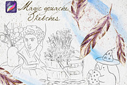 Magic Gouache Brushes for Procreate, a Brush Add-On by BooStudio (Thumbnail 9 of 9)