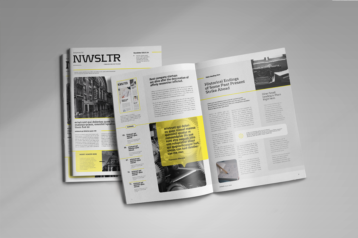 Newsletter Template, a Brochure Template by spidergraph (Photo 2 of 8)