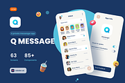 Q Message (adobe xd), an App Template by Nik Design (Thumbnail 1 of 10)