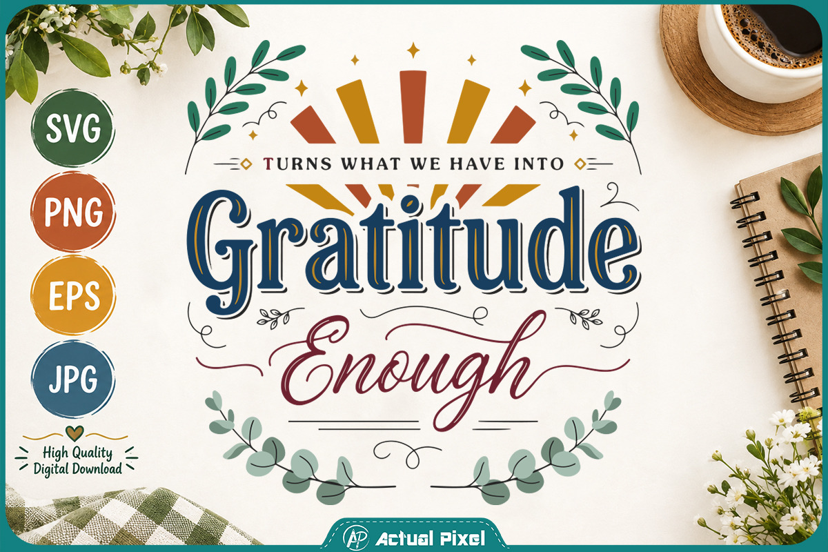 Gratitude Quotes Bundle, a Decorative Illustration by Actual Pixel (Photo 22 of 22)