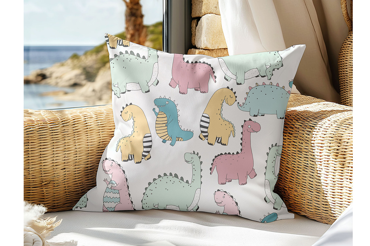 Beach Square Pillow Mockup for Canva, a Household Mockup by NoemieDesigns (Photo 6 of 8)