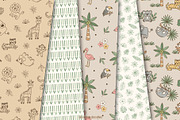 Jungle Safari Clipart and Patterns, a Pattern Graphic by Drafts n Doodles (Thumbnail 6 of 12)