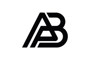 AB Line Art Logo Design, a Branding & Logo Template by Vectorium Studio