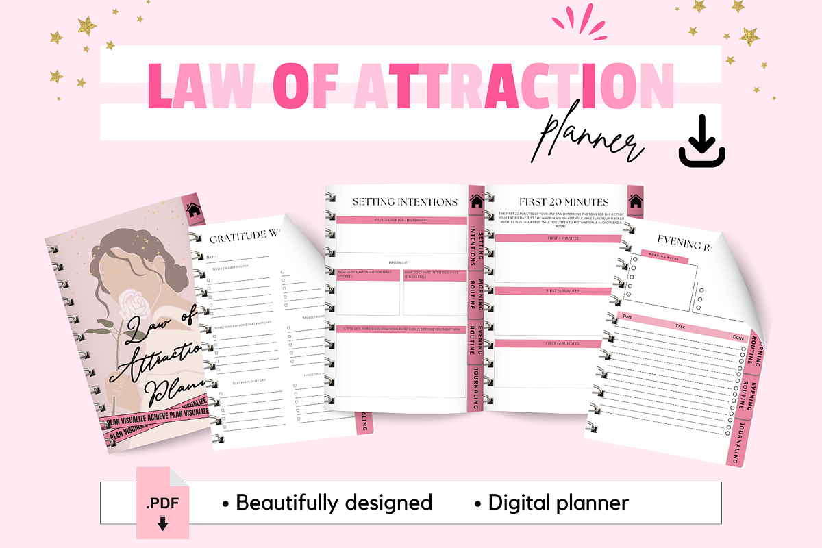Law of Attraction Planner, a Templates & Theme by bellaROSEworkshop (Photo 3 of 10)