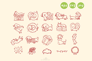Weenie Wonderland Clipart, an Animal Illustration by Blumensdiary (Thumbnail 2 of 5)