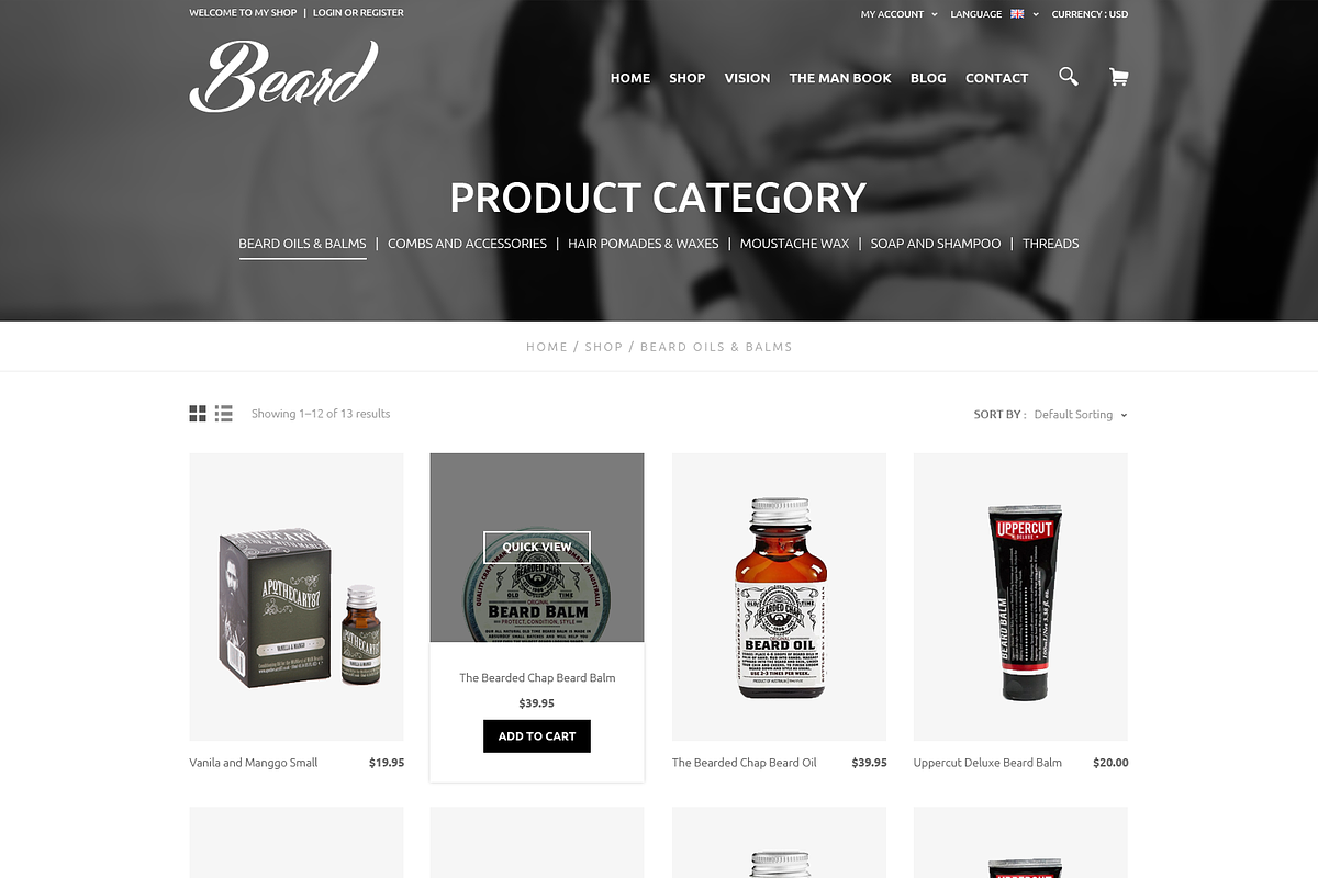 Beard E-Commerce Website, a Websites & App Template by Loone Designs (Photo 2 of 4)