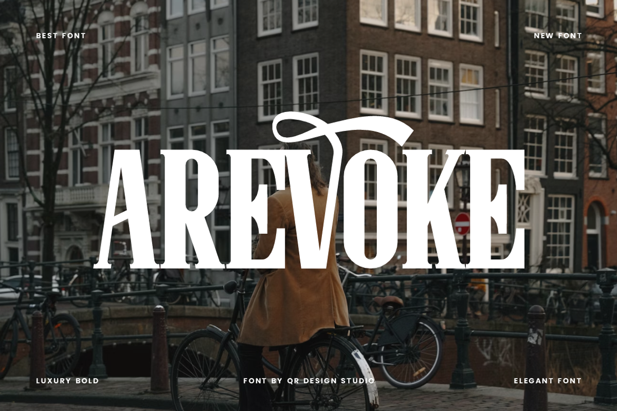 Arevoke - Bold Serif Font, a Serif Font by QR Design Studio (Photo 1 of 8)