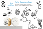 Easter bunnies : vector ink drawings, an Animal Illustration by Winged Graphics (Thumbnail 2 of 4)