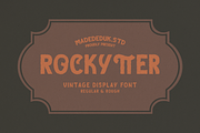 Rockytter Display Font, a Sans Serif Font by madeDeduk (Thumbnail 1 of 8)