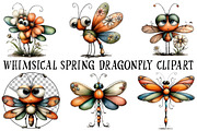 Whimsical Spring Dragonfly Clipart, an Illustration by OK Design (Thumbnail 2 of 6)