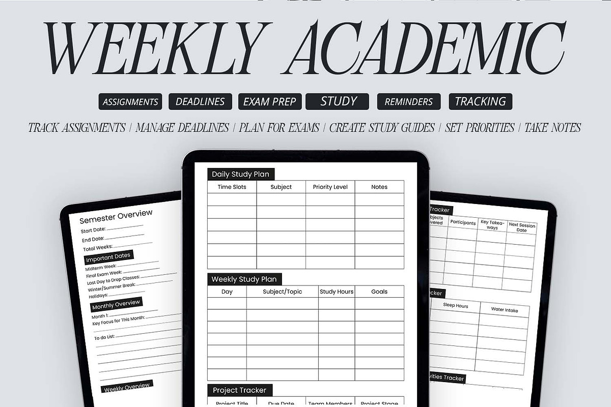 College Semester Planner Template preview 8