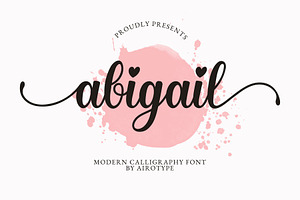 Abigail - Script Font with Swash, a Script Font by Airotype