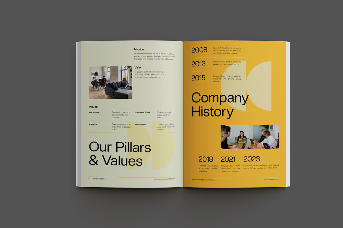 Yellow Modern Company Profile, a Brochure Template by Neermana (Photo 4 of 11)