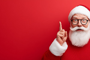 Santa Claus  raising one finger as, a Holiday Photo by MistyDay