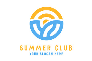 Summer Club Logo Design Icon, a Branding & Logo Template by Morvana Crew