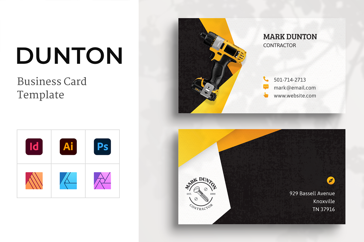 DUNTON Business Card Template, a Business Card Template by Jinro (Photo 1 of 5)