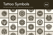 1500 Tattoo Symbols Icons, a Solid Icon by Creative Stall (Thumbnail 1 of 19)