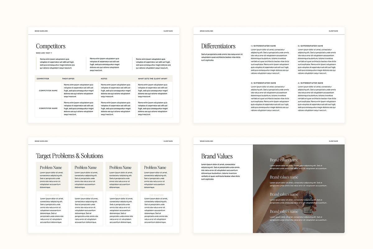 Brand Strategy Template, a Branding & Logo Template by MargauxQuercy (Photo 5 of 9)