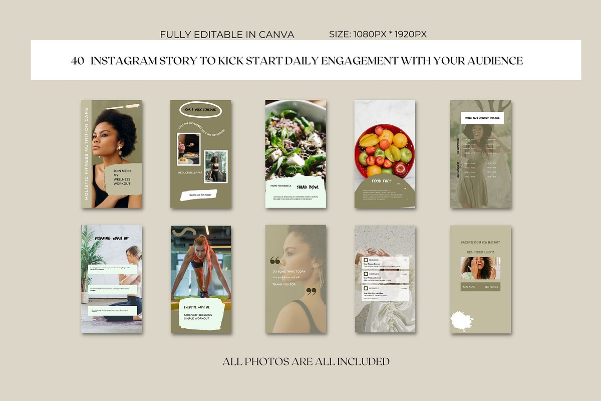 Nutrition coach Instagram template, a Social Media Template by Deepa Template Studio (Photo 5 of 11)