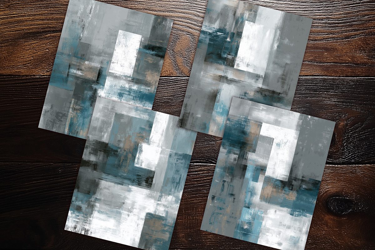 Blue Gray Abstract Digital Scrapbook, a Background Graphic by V Design Creator (Photo 9 of 12)