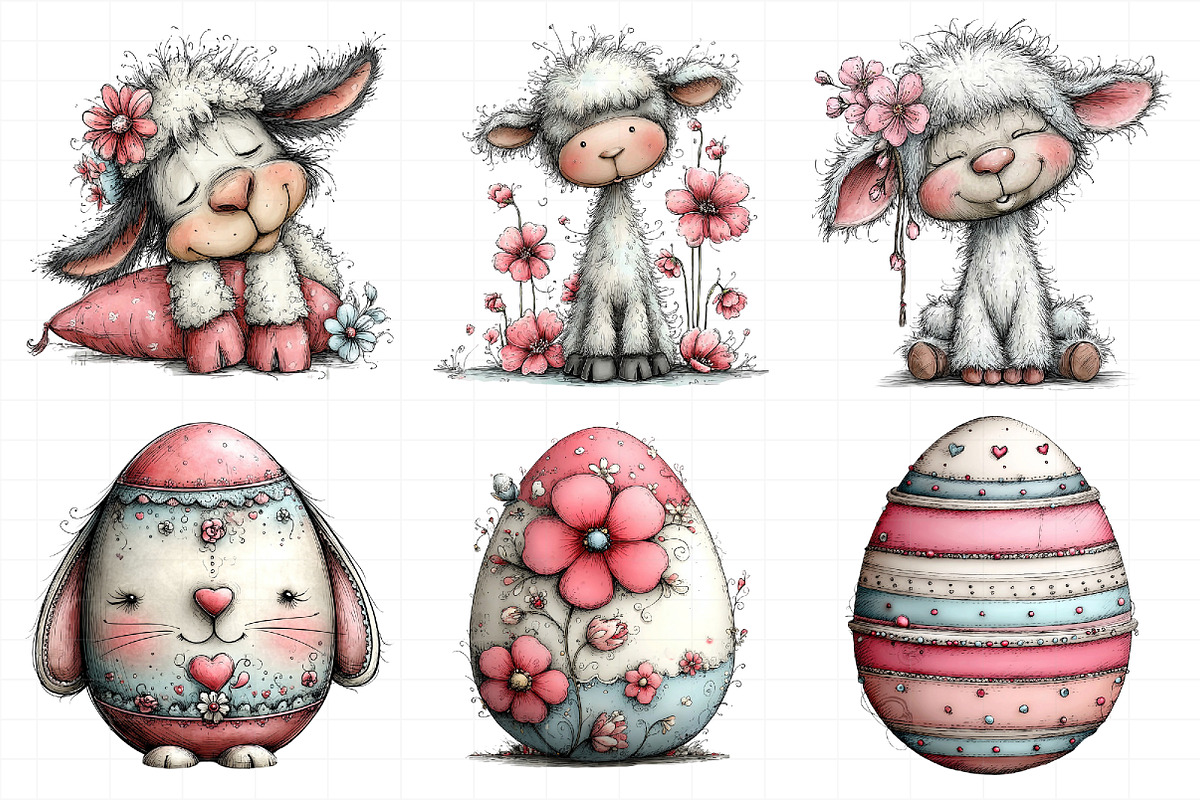 Whimsical Easter Clipart, an Illustration by Daily.Designs (Photo 7 of 8)