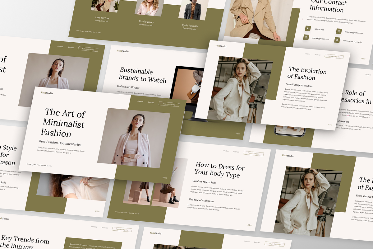 Minimalist Fashion Google Slide, a Presentation Template by GraphauseProject (Photo 5 of 6)