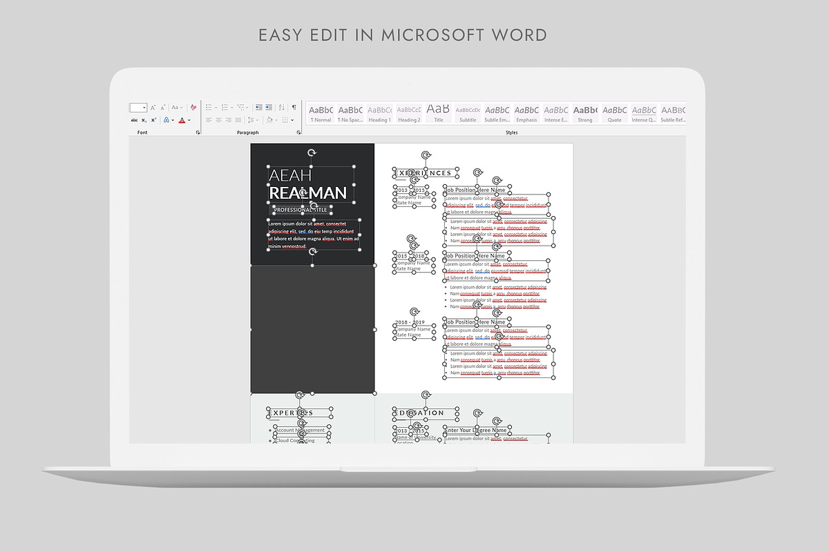 Word Resume & Cover Letter, a Stationery Template by Pixelpick (Photo 5 of 6)