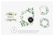 JUST GREEN leaves greenery foliage, a Decorative Illustration by Lana Elanor (Thumbnail 4 of 8)