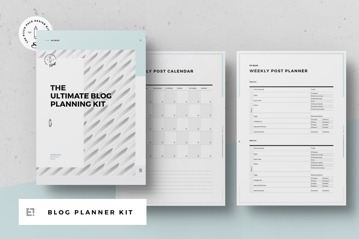 Ultimate Blog Planner Kit, a Stationery Template by Egotype (Photo 2 of 12)