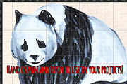 7 Hand Painted Panda Graphics, an Animal Illustration by Violet LeBeaux (Thumbnail 2 of 3)