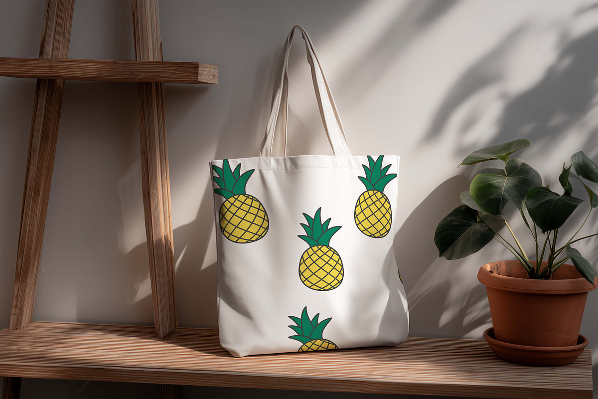 Pineapple fruit seamless pattern, a Pattern Graphic by Viktorijareut (Photo 2 of 5)