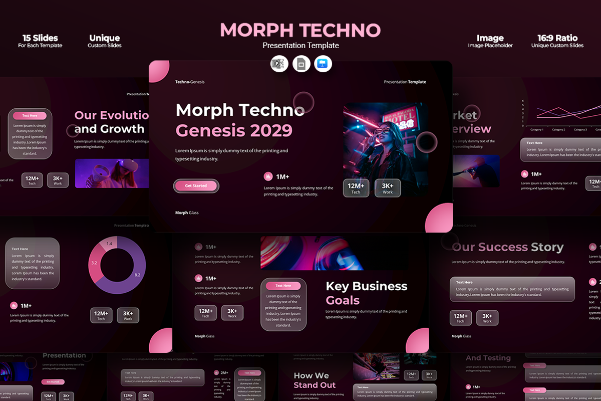 Morph Techno Genesis 2029 - Keynote, a Presentation Template by Iqsiart Studio (Photo 1 of 3)