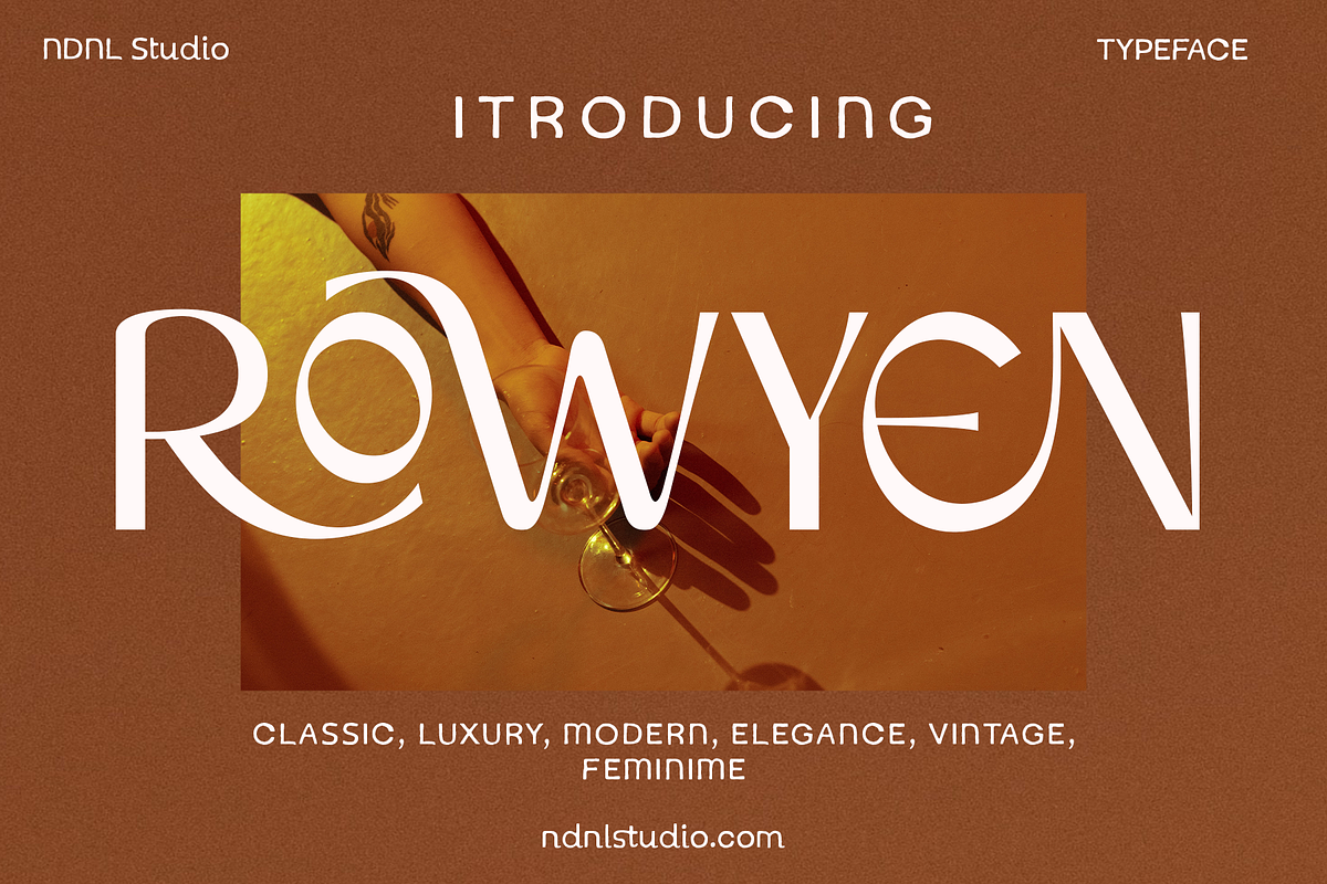 Rowyen – Sans Serif Font, a Sans Serif Font by NDNL Studio (Photo 1 of 8)
