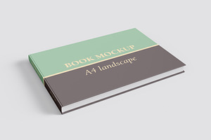 Landscape Book Mockup - 12 Views