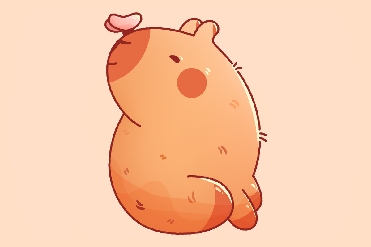 Kawaii Capybara - Pack 2, an Animal Illustration by AleksAbramova (Photo 4 of 12)