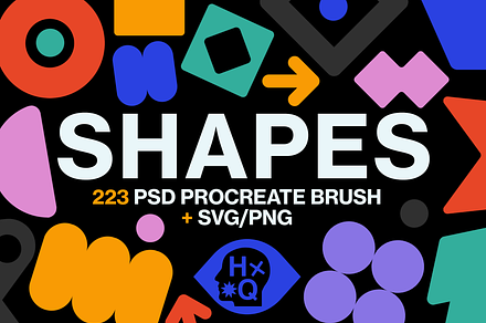 SHAPES Vol. II Brush+SVG/PNG