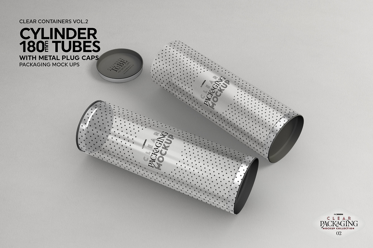 Clear/Opaque Tube Packaging Mockup, a Packaging Mockup by INCDesign (Photo 9 of 10)