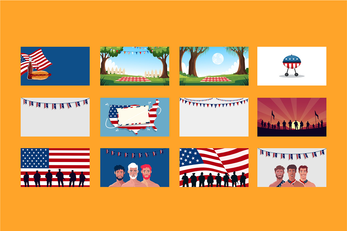 Happy 4th of july, a Seasonal Illustration by foxndeer (Photo 2 of 4)