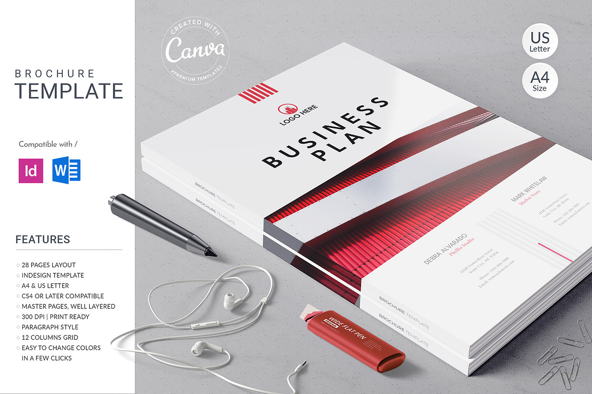 Business Plan | Docx | Canva | INDD, a Brochure Template by BrochuresFactory (Photo 1 of 7)