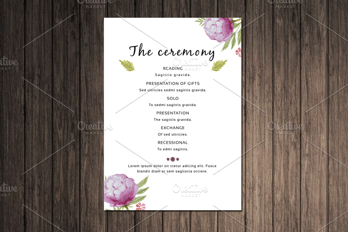Wedding Fan Program Template, an Invitation Template by retrographix (Photo 3 of 4)